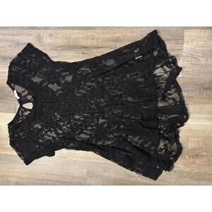 Lovely Lace Tunic Top - Elegant Black  Lace Tunic